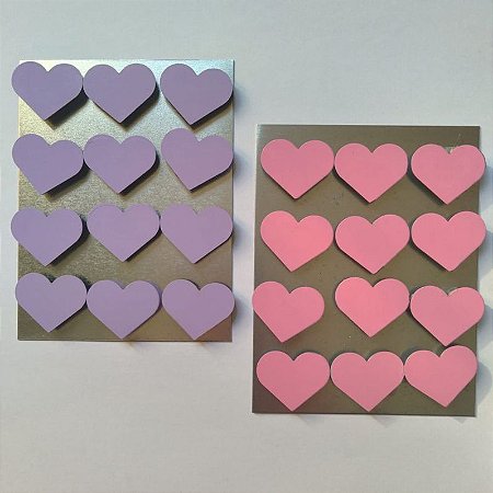 Imãs Corações 12 unidades