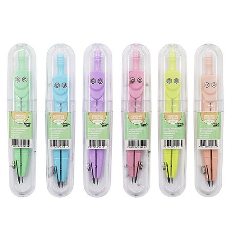 Compasso Escolar Cores Pastel Trend - Leo & Leo