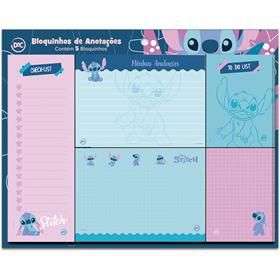 Bloquinhos de Anotações com 5 Modelos (20 Folhas cada) Stitch - Dac