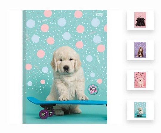 Caderno Brochura Capa Dura 1/4 My Pets 80 Folhas - São Domingos