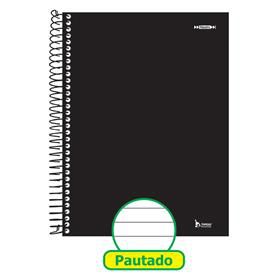 Caderno Espiral Capa Dura Universitário 1 Matéria 96 Folhas Neutro Preto - Tamoio