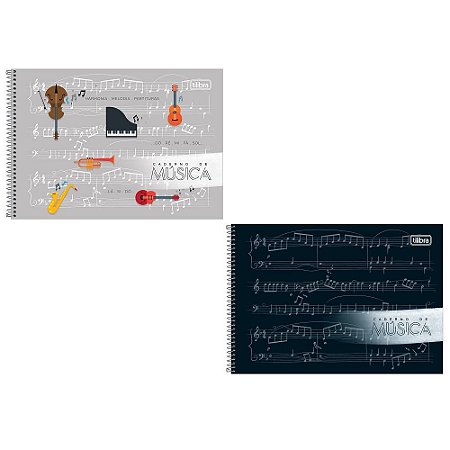 Caderno de Música Pequeno Espiral Capa Dura 80 Folhas - Tilbra