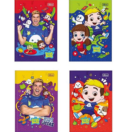 Caderno Brochura Capa Dura 1/4 Luccas Neto 80 Folhas - Tilibra