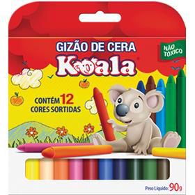 Giz de Cera Gizão 12 Cores Koala - Delta