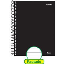 Caderno Espiral Capa Dura 1/4 96 Folhas - Neutro Preto Tamoio