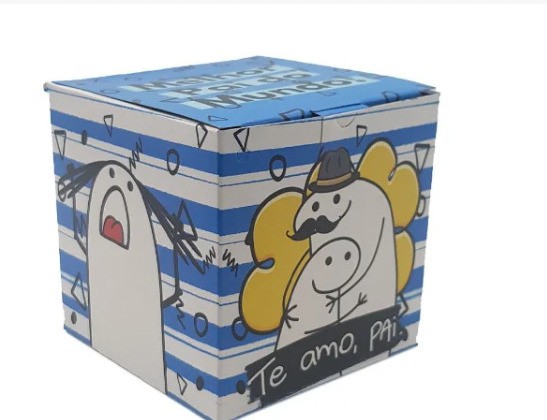 Embalagem Decorada para Caneca Dia dos Pais Flork (Melhor Pai do Mundo) - Pacote com 12 Unidades