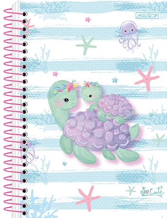 Caderno Espiral Capa Dura 1/4 So Cute 80 Folhas - São Domingos