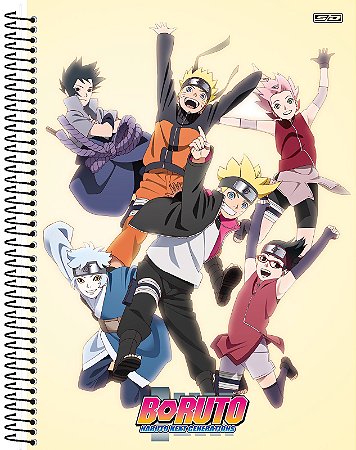 Caderno Espiral Capa Dura Universitário 1 Matéria 80 Folhas - Boruto São Domingos