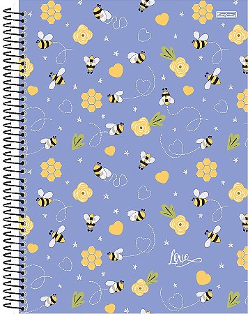 Caderno Espiral Capa Dura Universitário 1 Matéria 80 Folhas - Love São Domingos