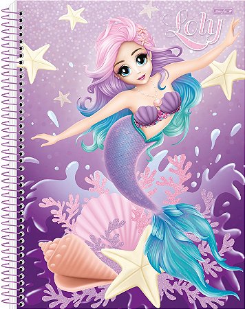 Caderno Espiral Capa Dura Universitário 10 Matérias 160 Folhas - Loly São Domingos