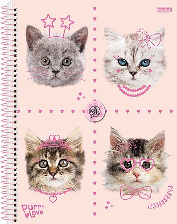 Caderno Espiral Capa Dura Universitário 10 Matérias 160 Folhas - My Pets São Domingos