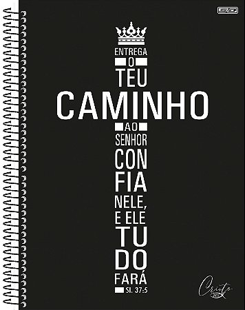 Caderno Espiral Capa Dura Universitário 10 Matérias 160 Folhas - Cristo São Domingos