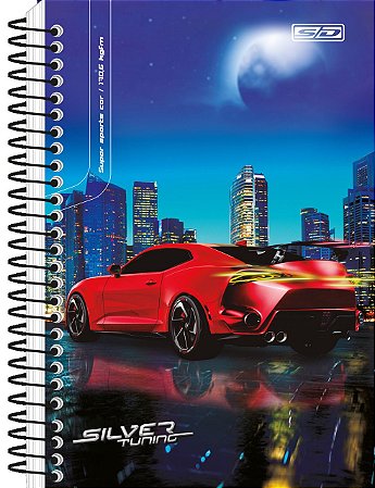 Caderno Espiral Capa Dura Universitário 1 Matéria X-Racing 80