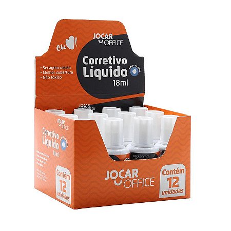 Corretivo Liquido Base de Agua 18ml (Caixa com 12 unidades) - Jocar Office