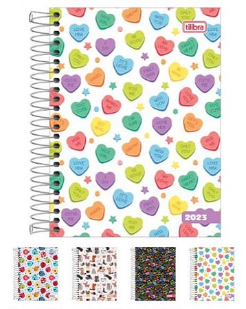 Agenda 2023 Espiral Diária 11,7cm x 16,4cm - Pepper Tilibra