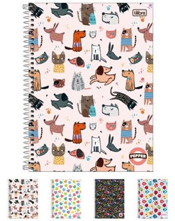 Caderno Espiral Capa Dura Universitário 10 Matérias 160 Folhas - Pepper  Tilibra