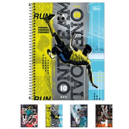 Caderno Espiral Capa Dura Universitário 10 Matérias Do It 160 Folhas - Tilibra