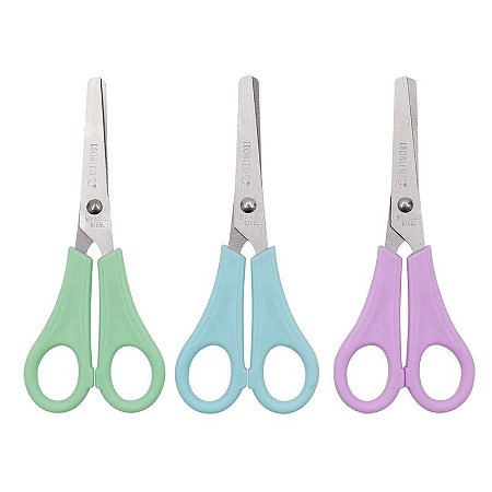 Tesoura Escolar Plus Pastel Trend 13cm - Leo & Leo