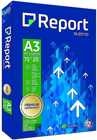 Papel Sulfite A3 75g 297mm x 420mm (PCT 500 FLS) Report - BRANCO