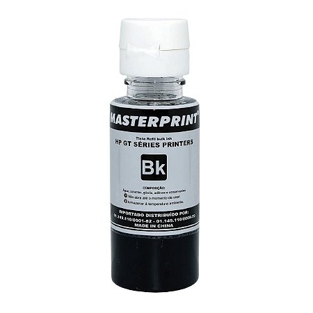 Tinta Black Corante Compatível para HP Série GT5822 GT5810 GT5820 GT-5822 90ml