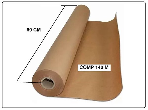Bobina Papel Kraft 60Cmx140M 80G Natural PBN6014 - Scrity