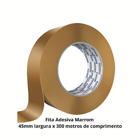 Fita Adesiva para empacotamento 45mmx300m Marrom