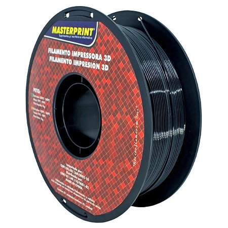 Filamento 3D - PETG Preto - Rolo 1KG (1.75mm)