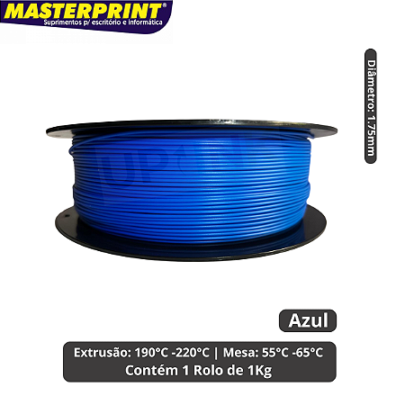 Filamento 3D - PLA Azul Escuro - Rolo 1KG (1.75mm)