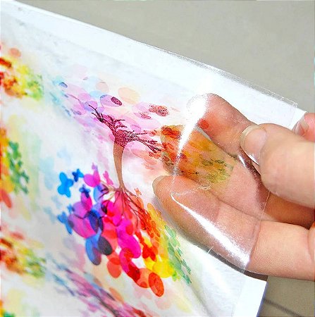 Vinil Transparente Adesivo Brilhante 150g A4 210mmx297mm PVC Autoadesivo 10 Folhas