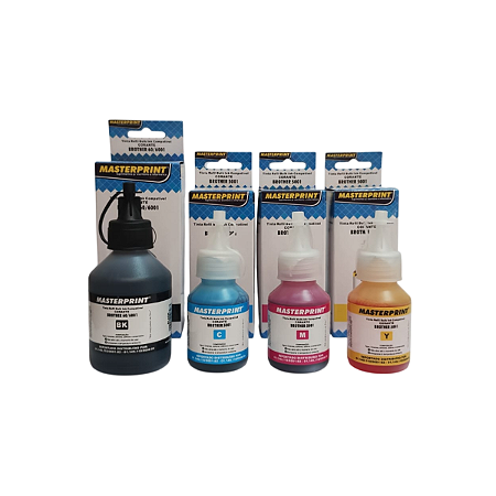 Kit 4 Cores Tinta Corante Compatível com Brother 60 6001 5001 para DCP-T300 DCP-T500W DCP-T700W MFC-T800W