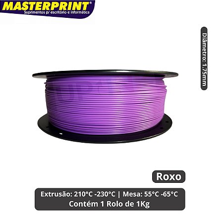 Filamento 3D - PLA Roxo - Rolo 1KG (1.75mm)