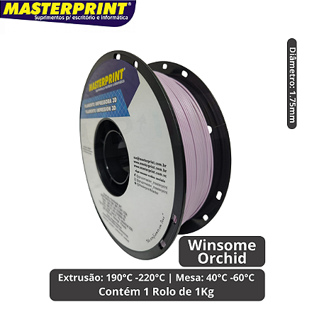Filamento 3D - PLA Fosco Winsome Orchid - Rolo 1KG (1.75mm)
