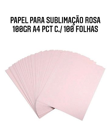 Papel para Sublimação Fundo Rosa 100g A4 - 100 fls