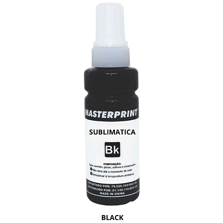 Tinta Black Sublimatica para Impressoras Inkjet 100ml