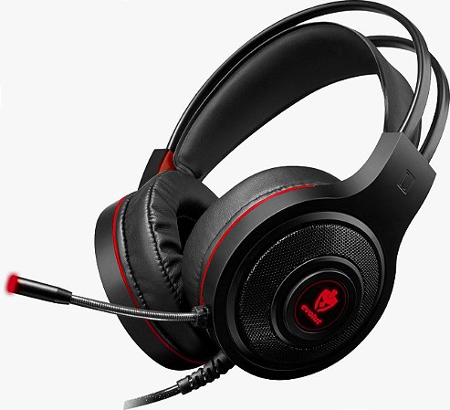 HeadSet Gamer Led Evolut Eg-301R Temis Vermelho