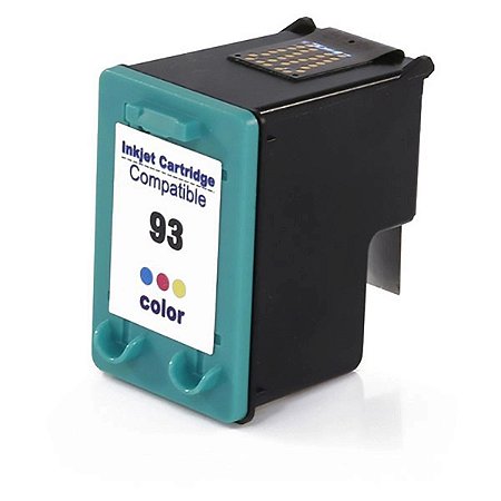 Compatível: Cartucho de Tinta 93 para HP C3180 PSC-1510 1507 5440 C3100 D4100 6210 3500 PSC1510 3180 / Colorido / 18ml