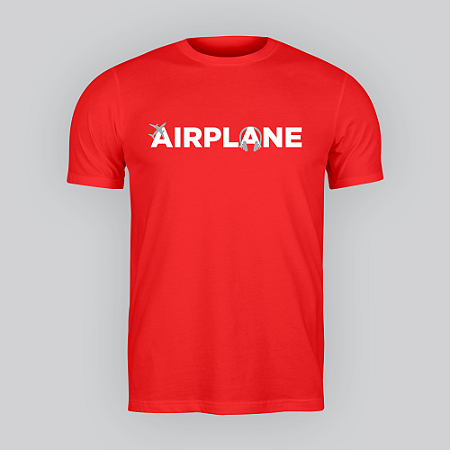 Camiseta Airplane VERMELHA - Aviões e Músicas