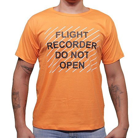 Camiseta Flight Recorder ANTIGA - Laranja Aviões e Músicas