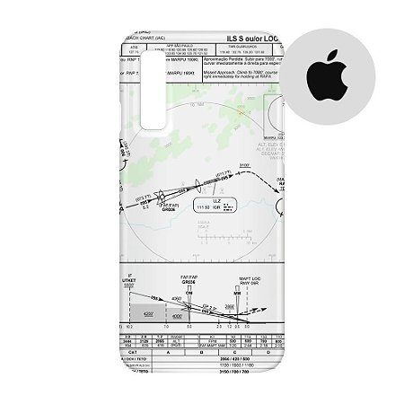 Capa para Smartphone Carta de voo 2 - Apple - Aviões e Músicas