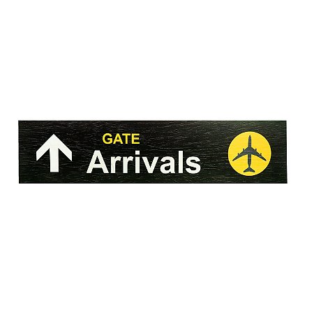 Kit com 2 Painéis GATE Arrivals/ Departures Aviões e Músicas