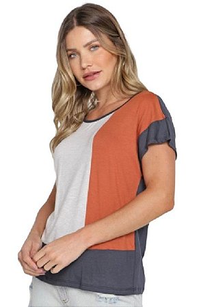 Blusa Feminina Color Block Habana