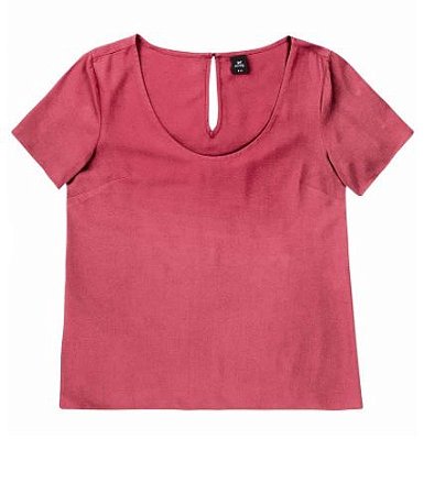 Blusa Feminina Básica Manga Curta em Viscose Hering