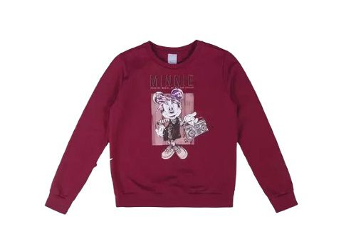 Blusa de Moletom Flanelada Fechada  Minnie Cativa Disney