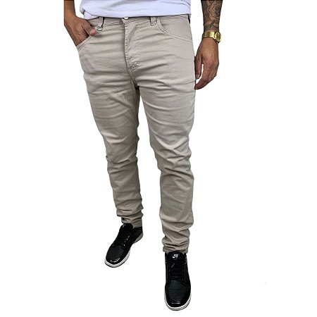 Calça Masculina Slim em Sarja com  Elastano Malwee