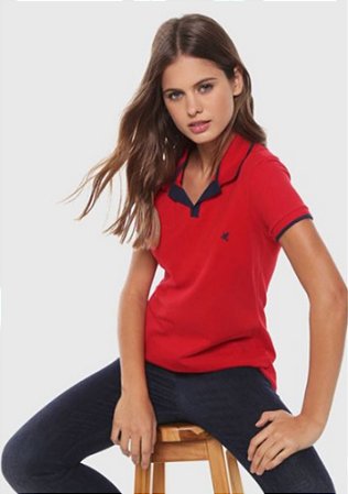 Camisa Polo Feminina 1000054640 Malwee