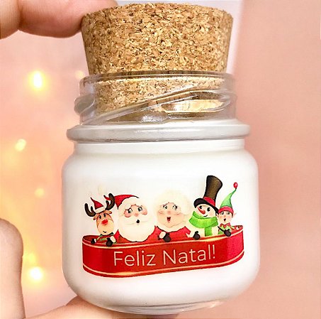 Mini Vela Aromática Lembrancinha Natal + Saquinho Organza