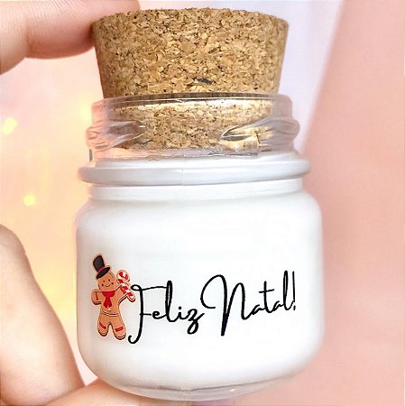 Mini Vela Aromática Lembrancinha Natal + Saquinho Organza