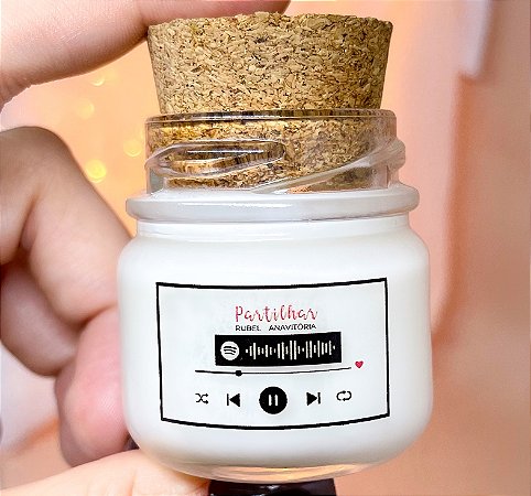 Mini Vela Aromática Lembrancinha Dia dos Namorados + Saquinho Organza