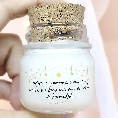 Mini Vela Aromática Lembrancinha Ano Novo + Saquinho Organza