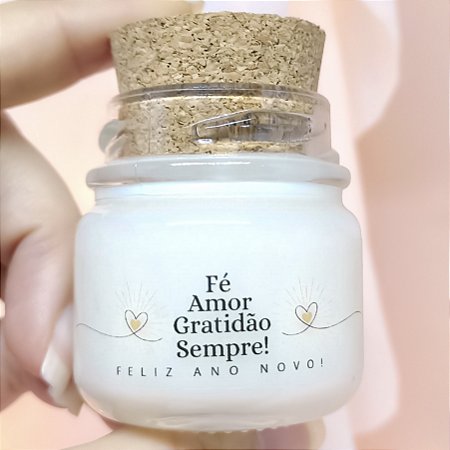 Mini Vela Aromática Lembrancinha Ano Novo + Saquinho Organza